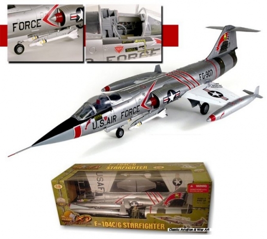 F-104C STARFIGHTER Shooting Star Silver USAF 1:18 Scale